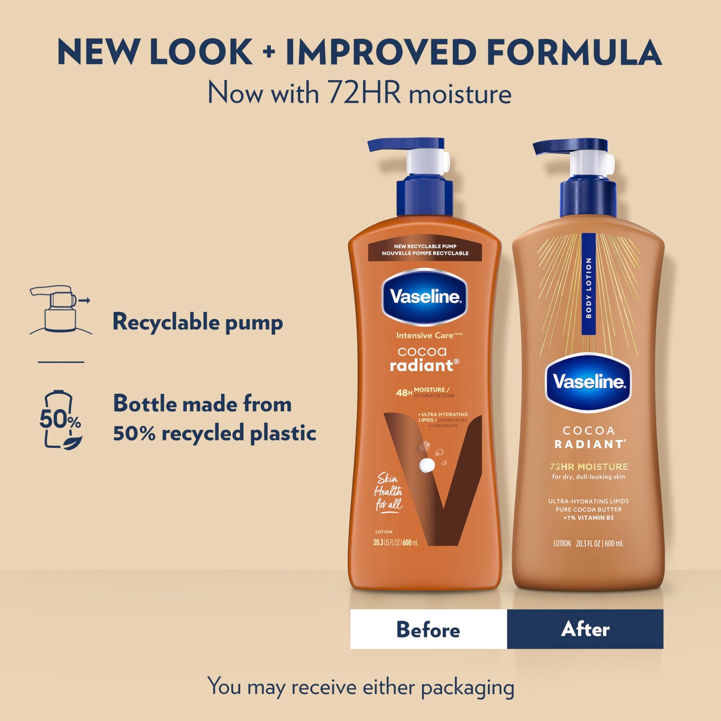 Vaseline Intensive Care Cocoa Radiant Rich Feeling Lotion 20.3 oz