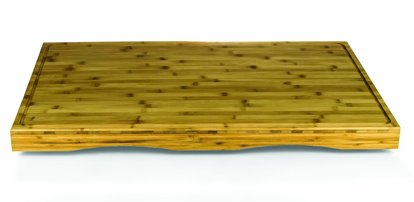 Camco Stove Top Cover - Features Adjustable Legs & Built-In Juice Groove - Crafted of Natural Bamboo - Fits Most Stove Tops & Measures 29.5” (L) x…