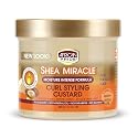 African Pride Shea Miracle Curl Styling Custard - Contains Shea & African Mango Butter to Define Curls & Coils & Tame Hair Frizz, 12 Oz