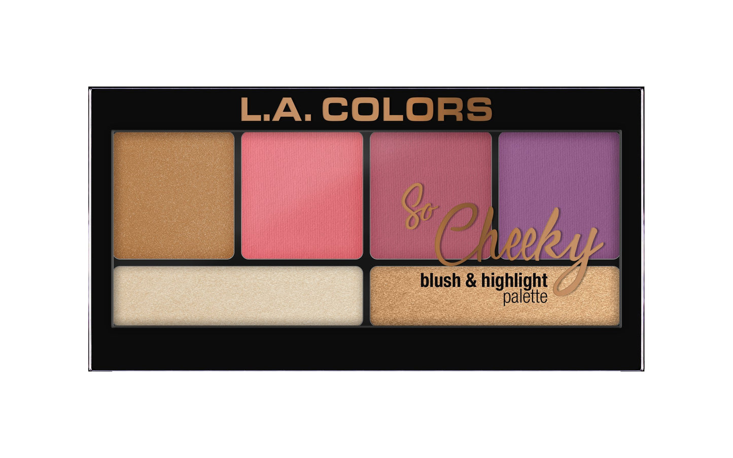 L.A. COLORS So Cheeky Blush and Highlight Palette, Sweet and Sassy C30463