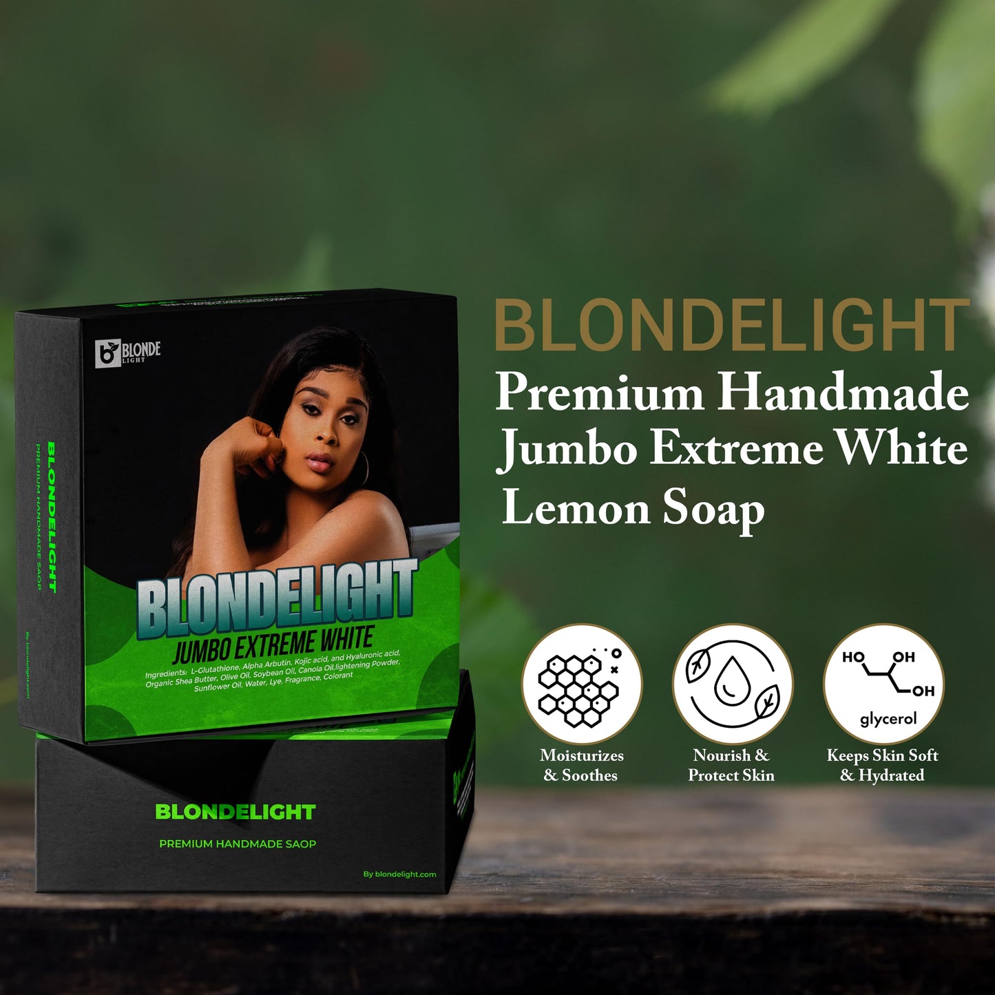 BLONDELIGHT Jumbo Extreme White Lemon Soap | Gentle Cleansing Bar for Smooth & Refreshed Skin | Moisturizing Formula with Nourishing Oils | Ideal