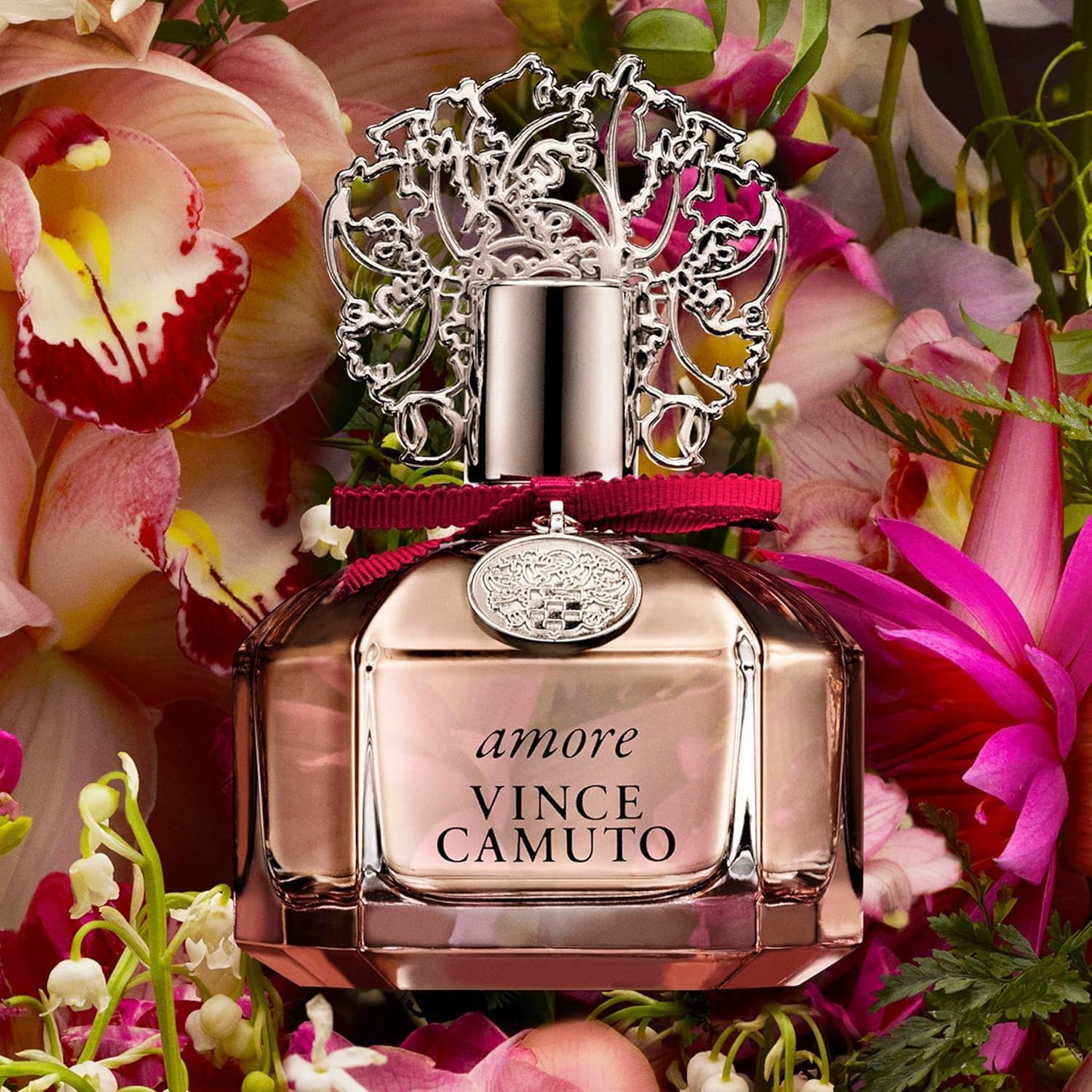 Vince Camuto Amore 3 PC Gift Set for Women, Floriental Fruity Scent, Stocking Stuffer, Christmas Gift for Her, Eau de Parfum 3.4 Fl Oz + 0.34 Fl Oz Travel Spray + 5 Fl Oz Body Cream