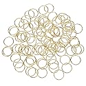 Hotop 100 Pack Hair Rings Gold Braid Rings Loop Clips 0.63 Inch Women's Fashion Hip-hop DIY Hair Accessories for Dreadlocks