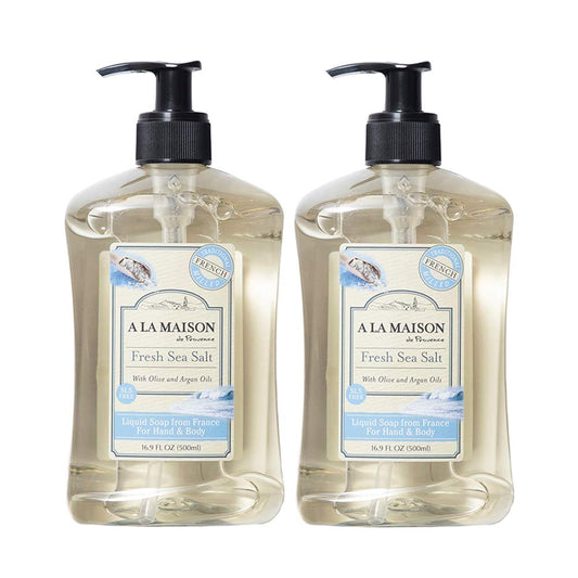 A LA MAISON Fresh Sea Salt French Liquid Hand Soap - Natural Hand Wash Made with Essential Oils - Biodegradable, Plant-Based, Vegan, Cruelty-Free Beauty & Personal Care A LA MAISON
