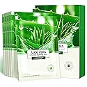 PalNour Aloe Facial Skincare Sheet Hydrating Moisturizing Revitalizing Facial Skincare Sheet for Dry, Oily, Sensitive and Tired Skin 25ml/0.8oz, Pack