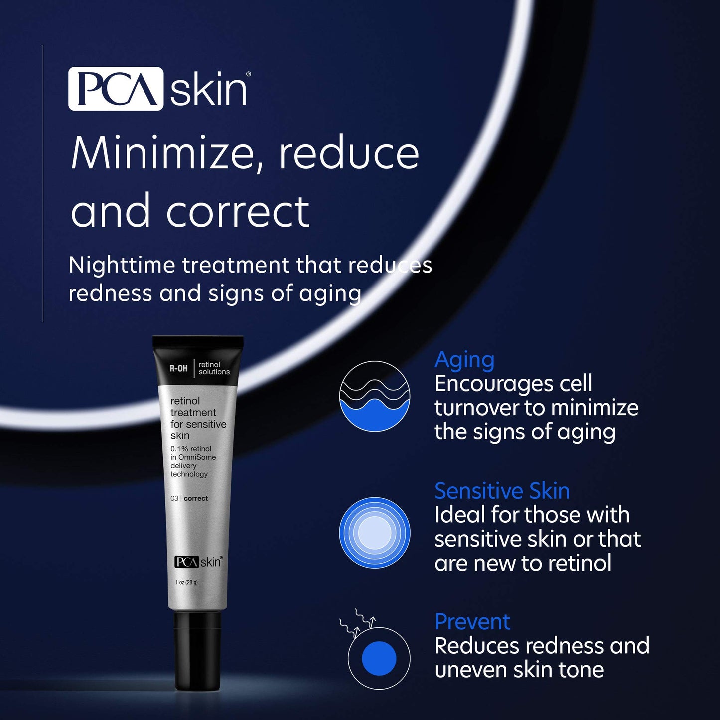 PCA SKIN Retinol Treatment for Sensitive Skin - Anti Aging Face Serum to Gently Reduce Redness & Minimize Fine Lines & Wrinkles - Contains Vitamin A