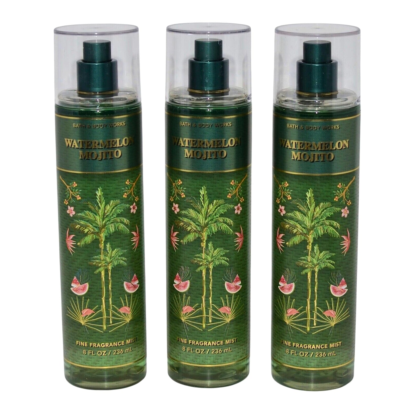 Bath & Body Works Fragrance Mist 3-Pack 8oz Each (Watermelon Mojito)