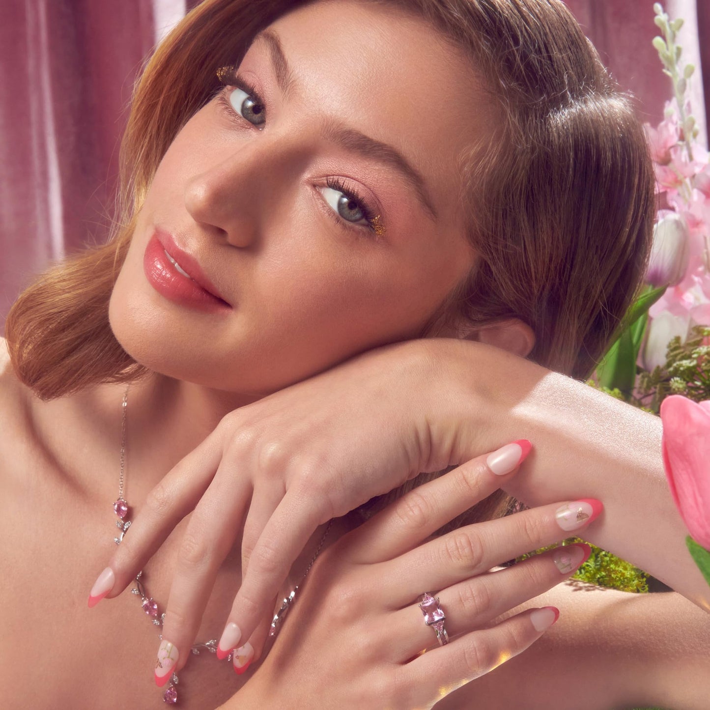 WICKED X imPRESS Press On Nails, New Improved Adhesive, Up To 10 Day Hold, ‘Unlikely Friendship’, Pink, Medium Almond, Includes 30 Fake Nails, 1 Prep Beauty & Personal Care imPRESS