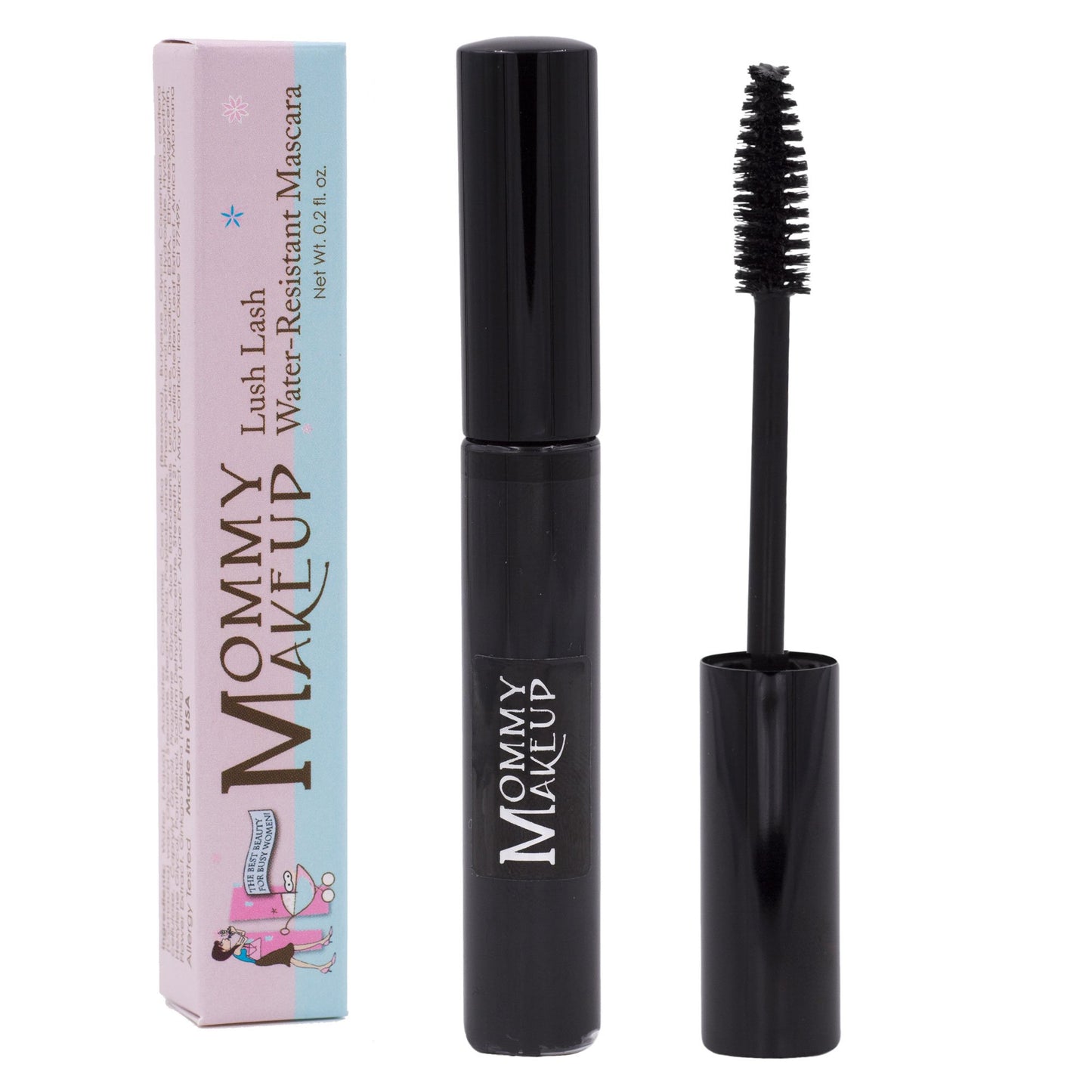 Lush Lash Water Resistant Mascara - Extreme Volume & Length For Stunning Lashes - No Smears, Smudges or Flakes, Non-Irritating, Cruelty Free, Made