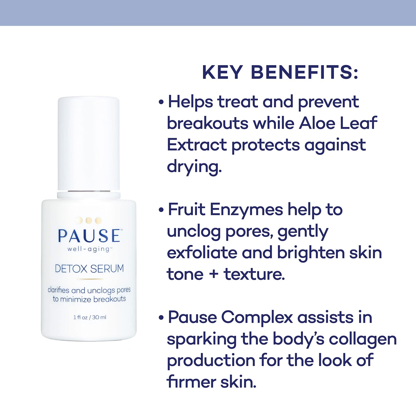 Pause Well Aging Detox Serum - Skin Care For Menopausal Women - Clarifies and Unclogs Pores - Skin Firming Serum That Lifts and Brightens - Balancing Beauty & Personal Care Pause