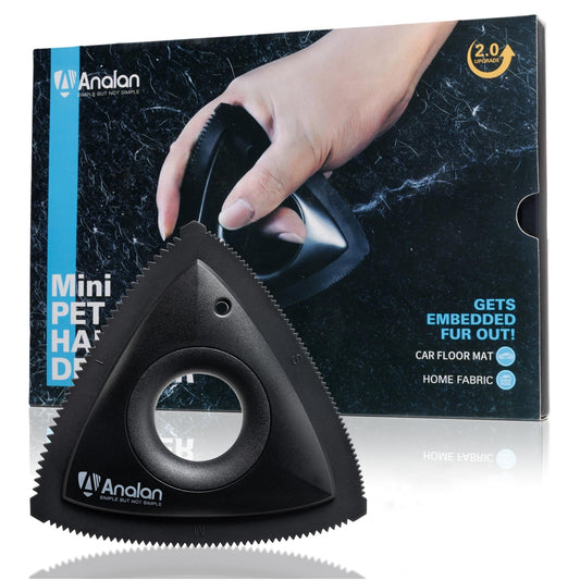 Analan Mini Pet Hair Remover for Car Detailing – Triangle Design Removes Dog Hair from Car Interior, Carpet, Couch, Furniture, Lint – Jet Black          Ask ChatGPT