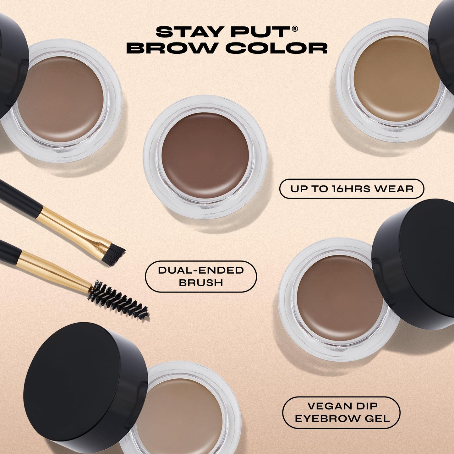 Milani Stay Put Brow Color - Medium Brown (0.09 Ounce) Vegan, Cruelty-Free Eyebrow Color that Fills and Shapes Brows Beauty and Personal Care Milani