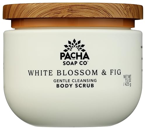 PACHA SOAP White Blossom & Fig Body Scrub, 15 OZ