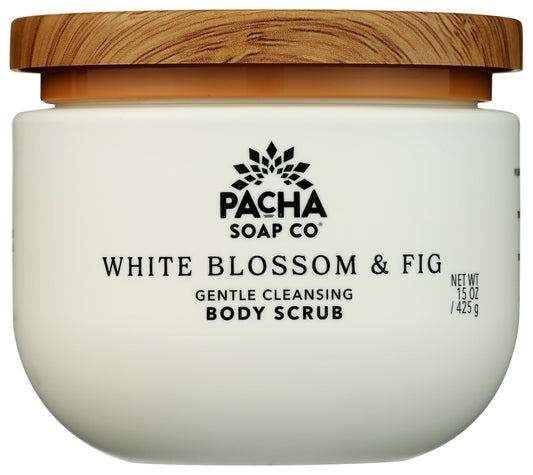 PACHA SOAP White Blossom & Fig Body Scrub, 15 OZ Beauty & Personal Care Pacha Soap Co