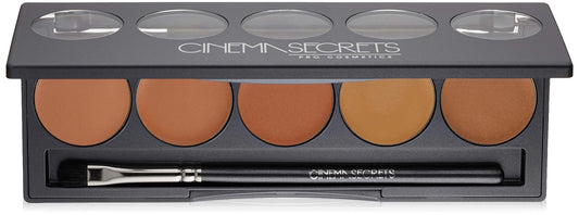 Cinema Secrets Ultimate Corrector 5-in-1 Palette No. 2 - Cream Concealer for Dark Circles, Blemishes & Scars - Color Correct, Contour & Highlight