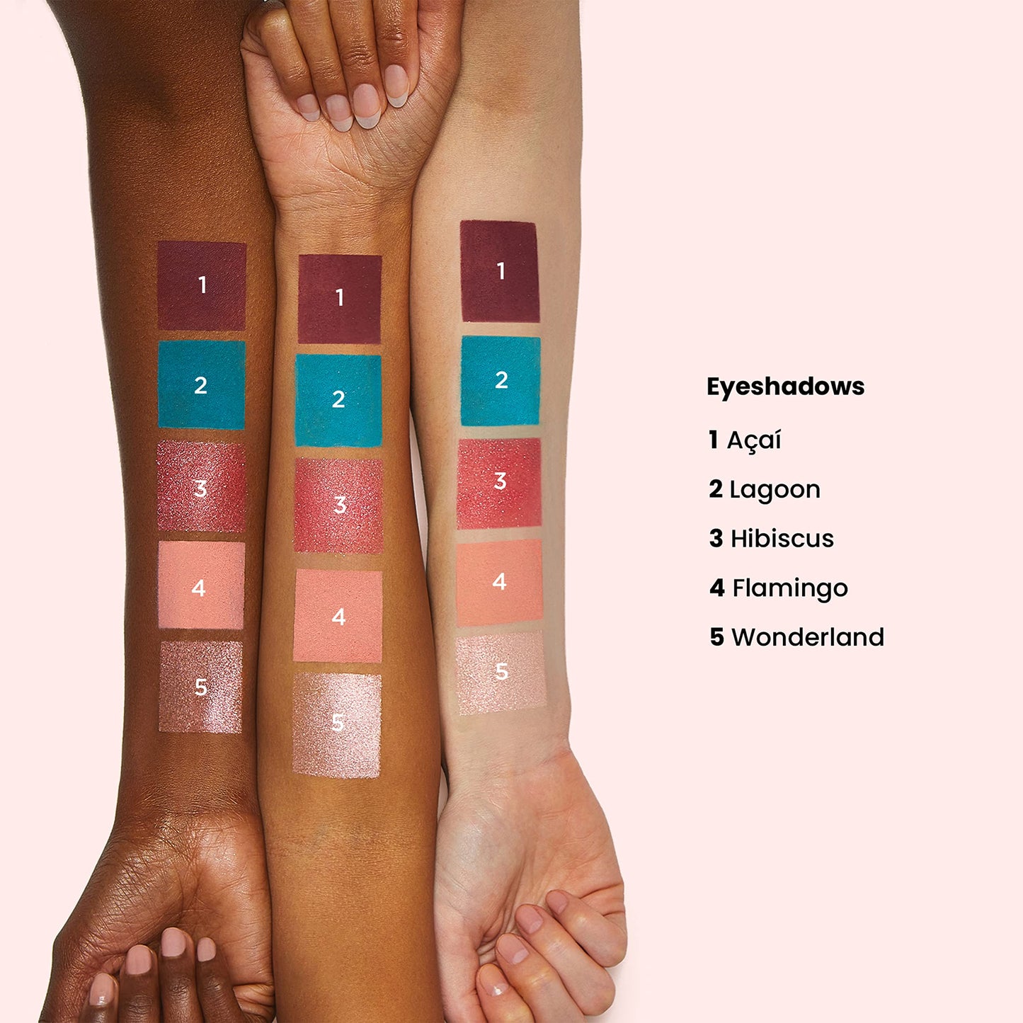 JOAH Beauty Flamingo Garden Cheek and Eyeshadow Palette, Highly Pigmented, Includes 5 Tropical Colored Eye Shadows, 2 Natural Blush Shades & 1 Pink…