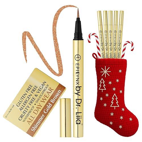 Liquid Eyeliner - Hypoallergenic Eyeliner with Fine Brush Tip, Long-Lasting Waterproof Eye Liner - Cruelty-Free, Vegan, Hypoallergenic, Gluten-Free