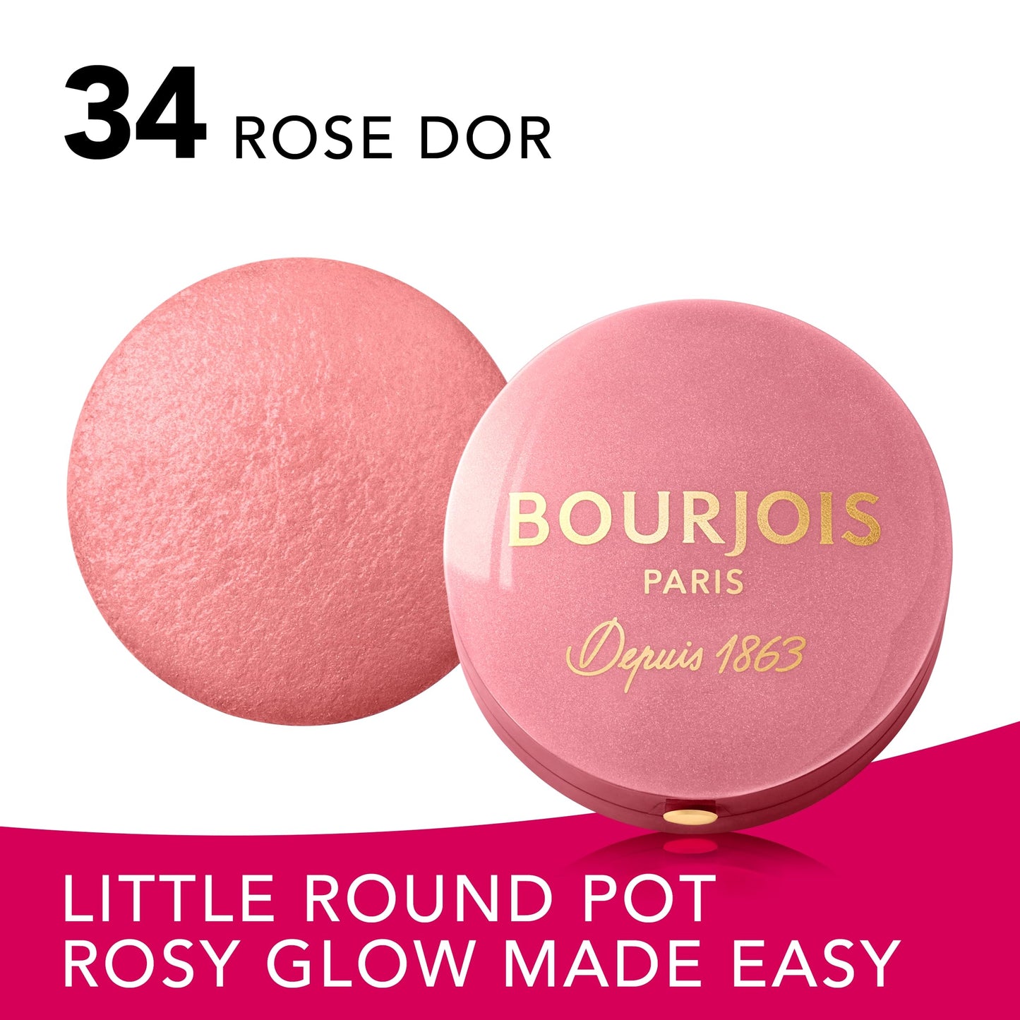 Bourjois Blush for Women, No. 34 Rose d'or, 0.08 Ounce