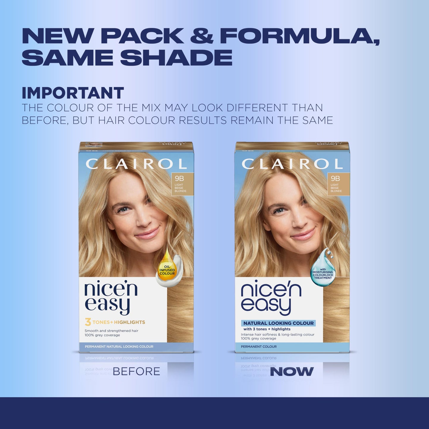 Clairol Nice'n Easy Permanent Hair Dye, 9 Light Blonde | 100% Gray Coverage | Long?Lasting, Natural?Looking Color & Shine | Pack of 1