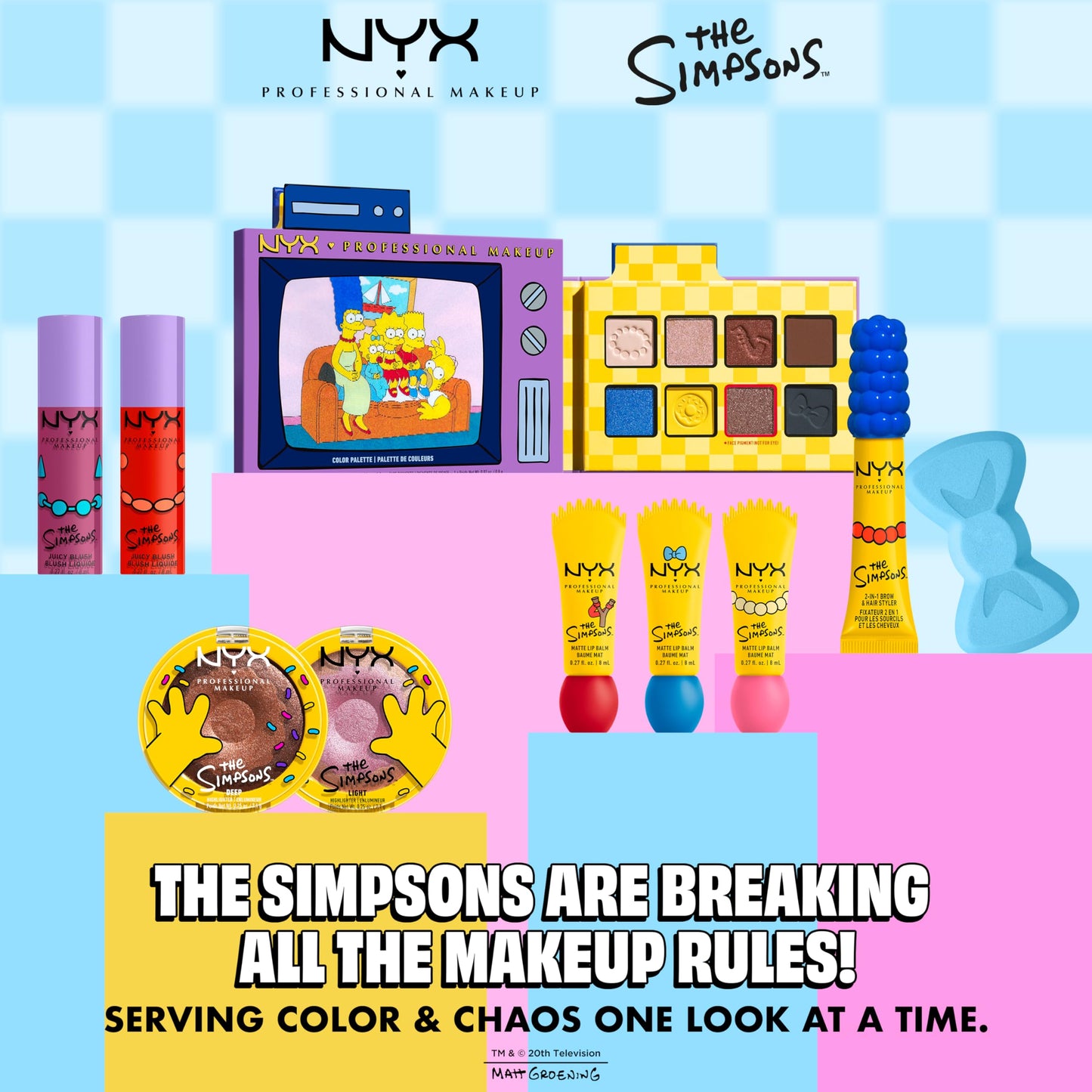 NYX PROFESSIONAL MAKEUP Saucy Sisters' Fat Cheeks Blush, Juicy Liquid Blush For A Radiant Pop of Color, The Simpsons Collaboration, Vegan