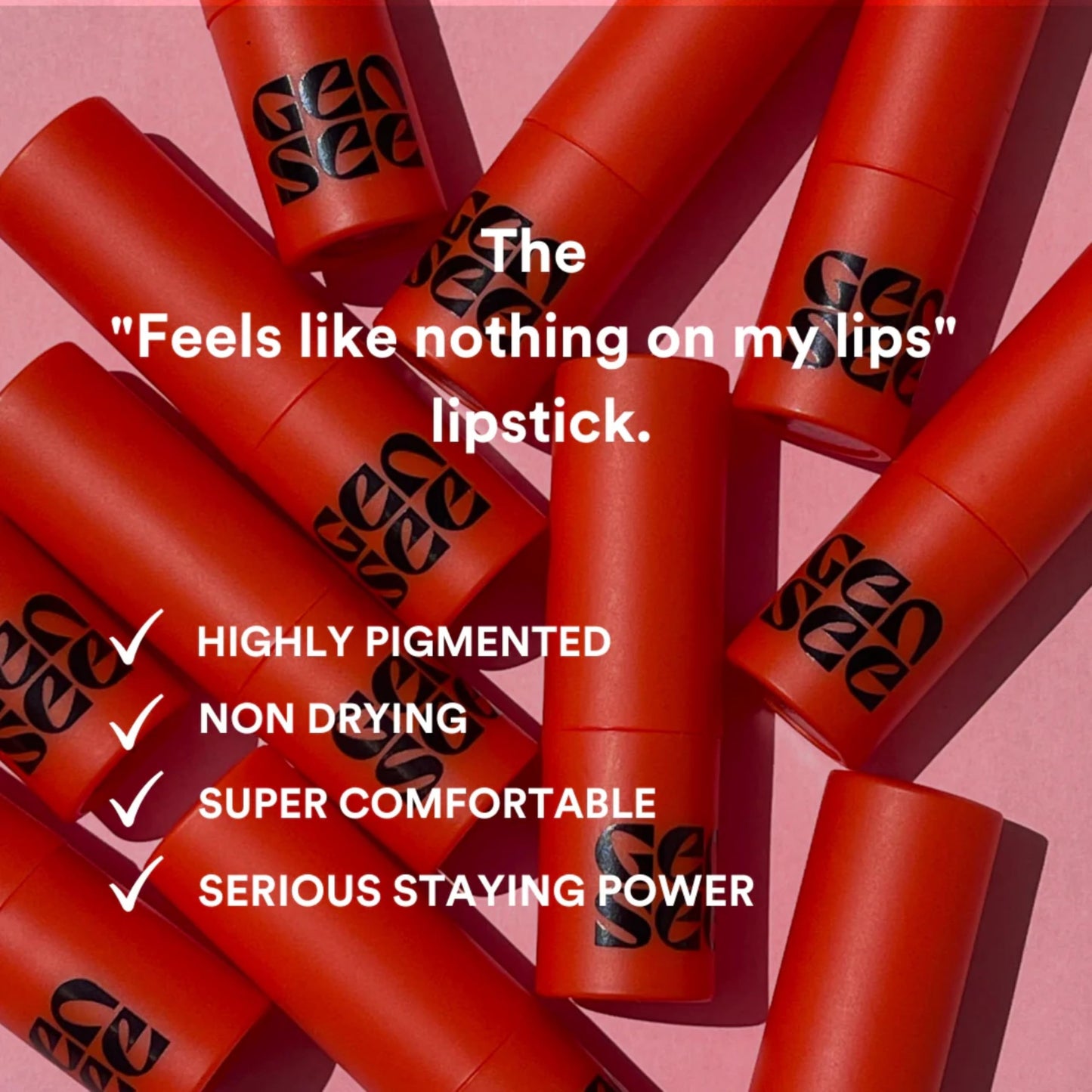 GEN SEE Pick Me Up Lip Matte Lipstick, Irene - Soft Matte Highly Pigmented Comfortable Long Wear Color, Vegan Cruelty-Free, Made in Italy