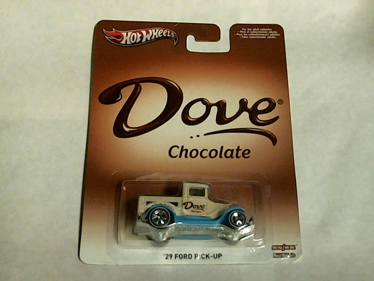 Hot Wheels 2014 Dove Chocolate '29 Ford Pick-Up X8357 Pop Culture Mattel Real/R