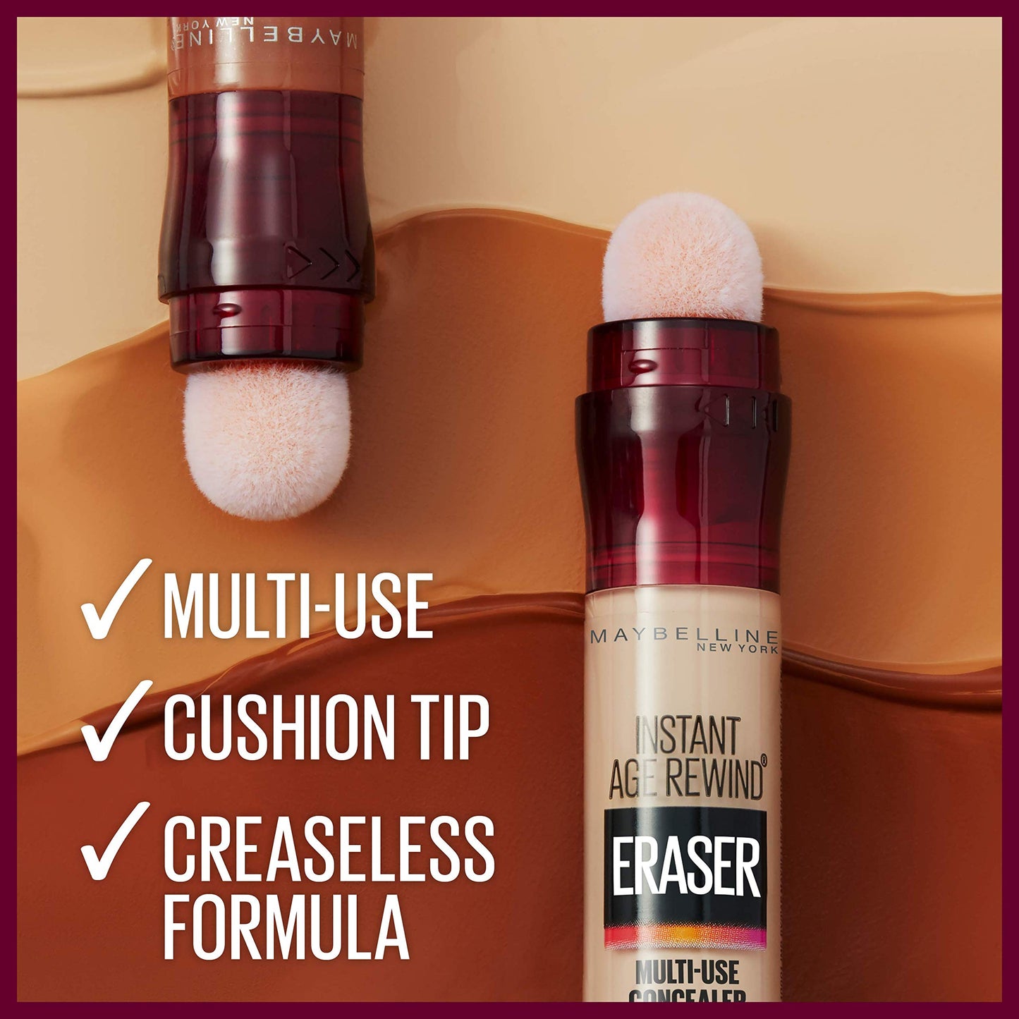 Maybelline Instant Age Rewind Eraser Dark Circles Treatment Multi-Use Concealer, Medium, 0.2 Fl Oz (Pack of 2)