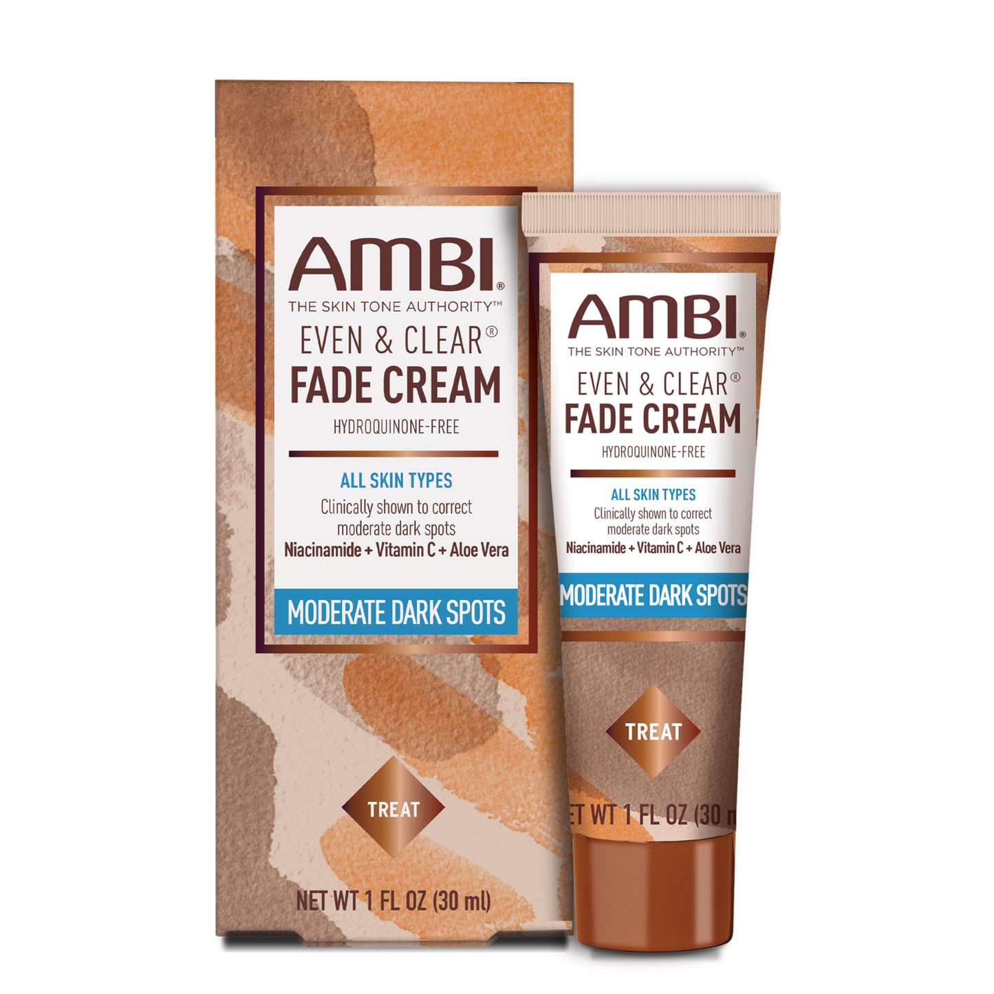 Ambi Even & Clear Fade Cream, Hydroquinone-free, Hyperpigmentation Treatment, Dark Spot Corrector, Results In As Little As 4 Weeks, Niacinamide, Aloe Beauty and Personal Care Ambi