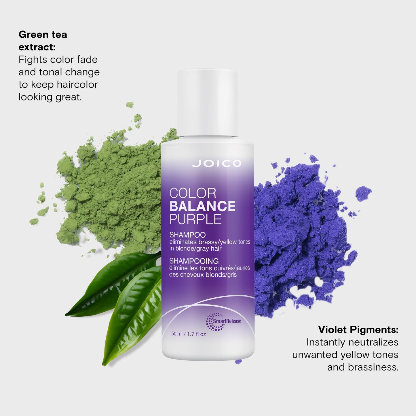 Joico Color Balance Purple Shampoo | For Cool Blonde, Gray Hair | Eliminate Brassy Yellow Tones | Boost Color Vibrancy & Shine | UV Protection |