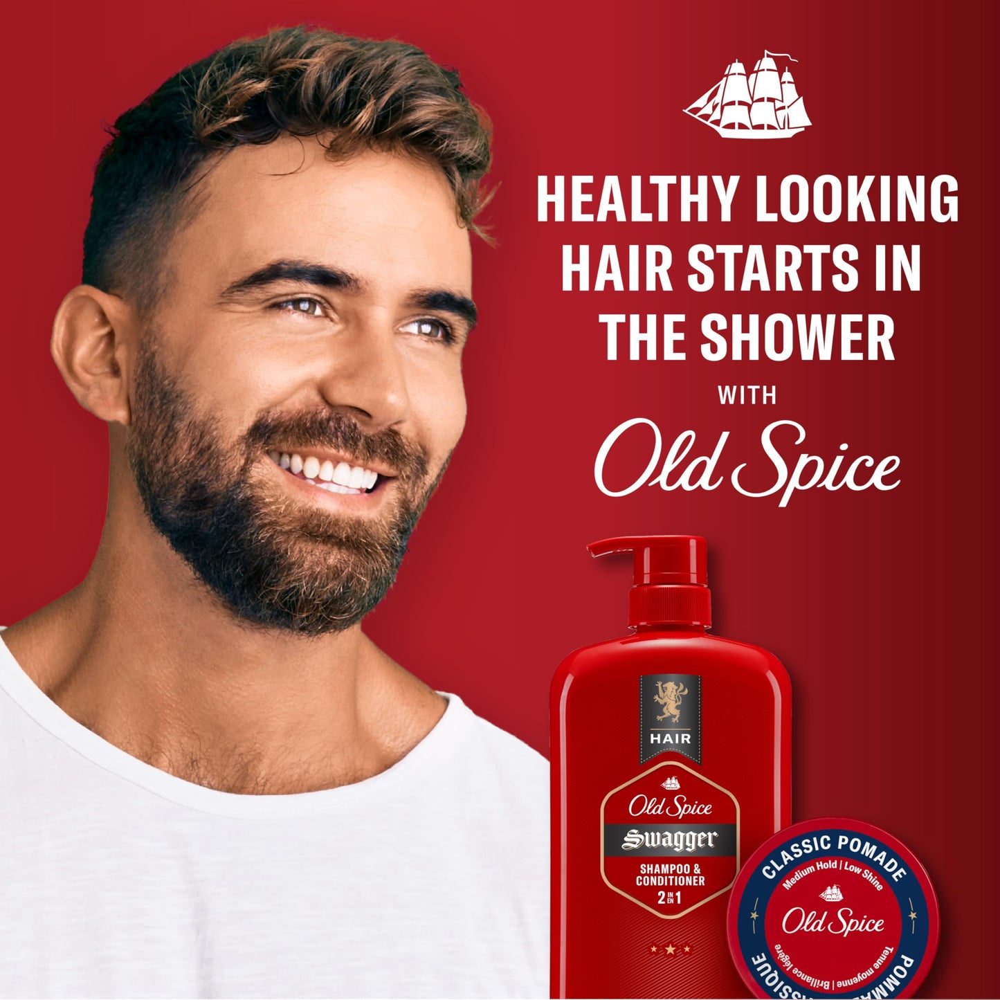 Old Spice Swagger 2-in-1 Shampoo & Conditioner for Men, Cedarwood Lime Scent, Barbershop Quality Hair Care, 29.2 fl oz Each, Twin Pack