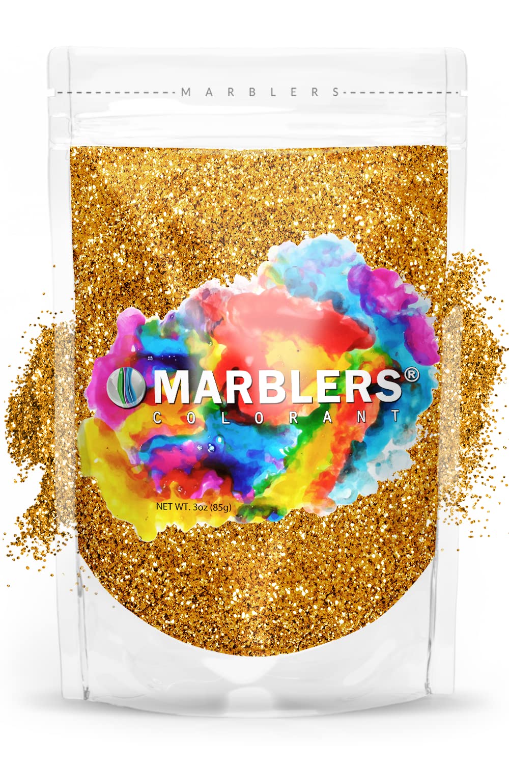 MARBLERS Twinkle Glitter [Honey Gold] 3oz (85g) | Fine | Non-Toxic, Vegan, Cruelty-Free | Face, Body, Eyeshadow, Hair, Festival, Party Makeup | Nail