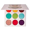 Juvia's Place Palette The Zulu - Turquoise, Red, Purple, Shades of 9, Colorful, Vivid, Vibrant Palette, Pigmented Makeup Palette Color & Shine