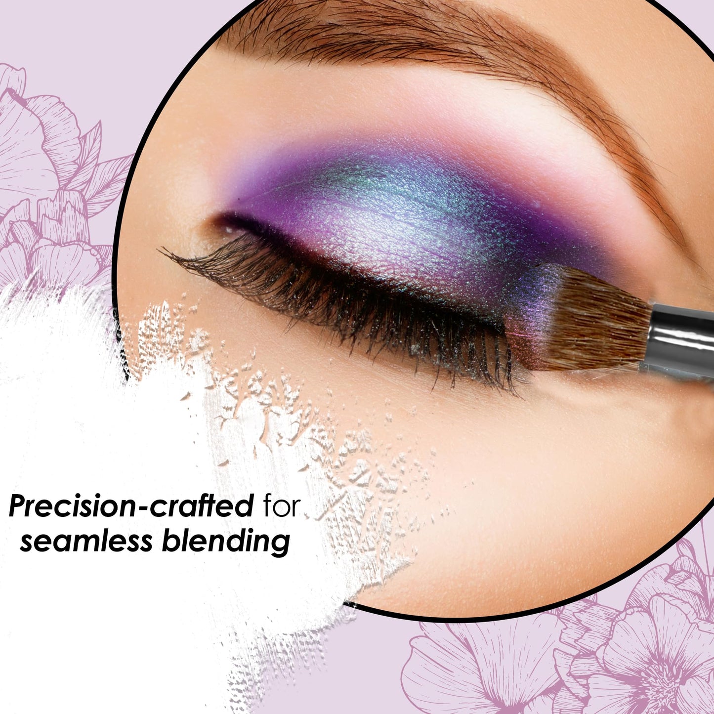 Beth Bender Beauty Pro All Over Eye Shader and Fluff Brush - Makeup Brush for Eye Makeup