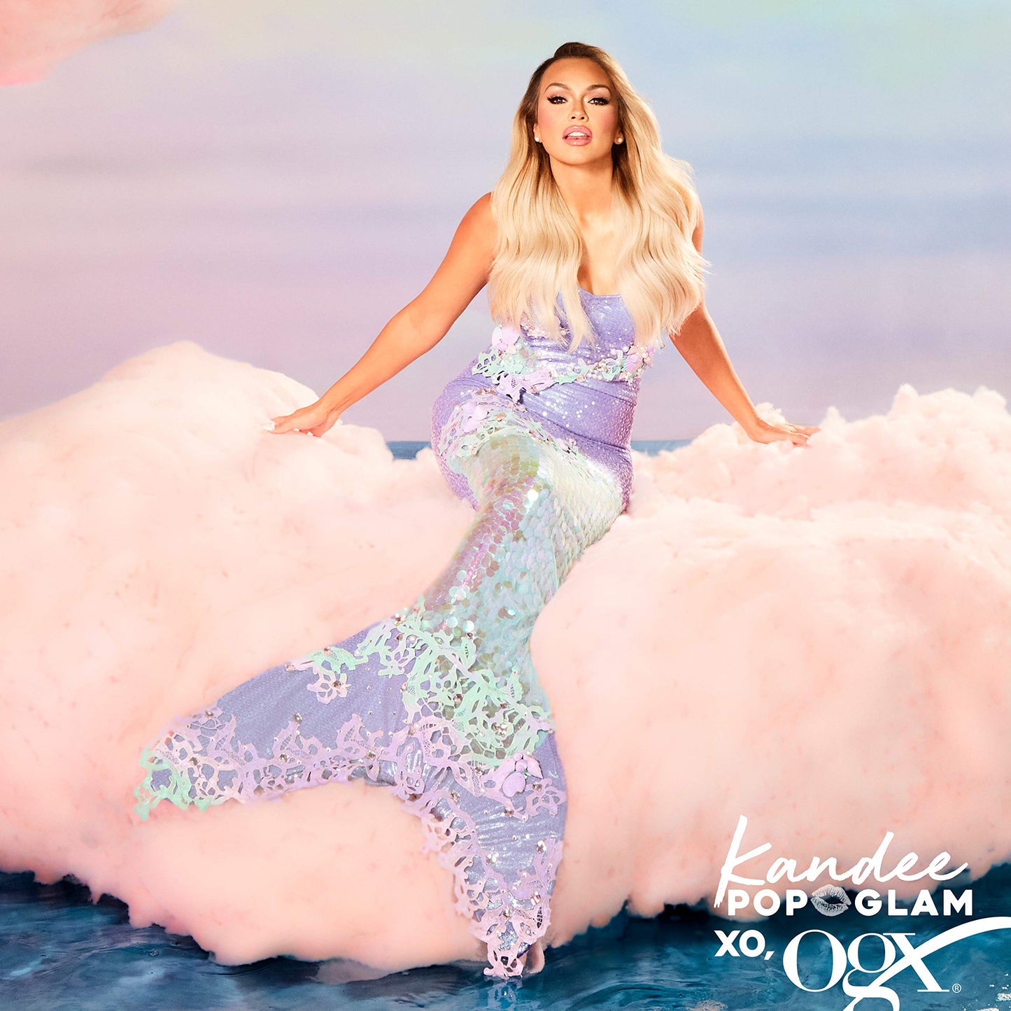 OGX Kandee Johnson Collection Mermaid Moisture Deep Conditioning Hair Mask for Color-Treated Hair, Sulfate-Free Surfactants Moisturizing Treatment
