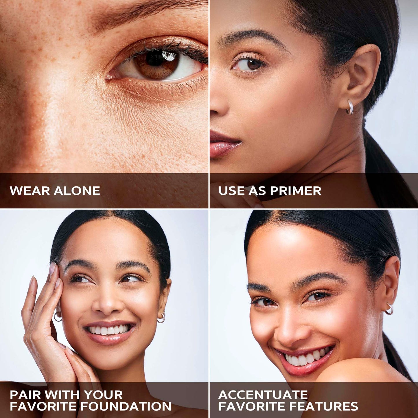 Ruby Kisses Glowy Skin Filter Foundation - All-in-1 Primer, Skin Tint & Highlighter, Hydrating Light Coverage with Squalane, Natural Dewy Finish, Luminous & Radiant Glow (Fair)