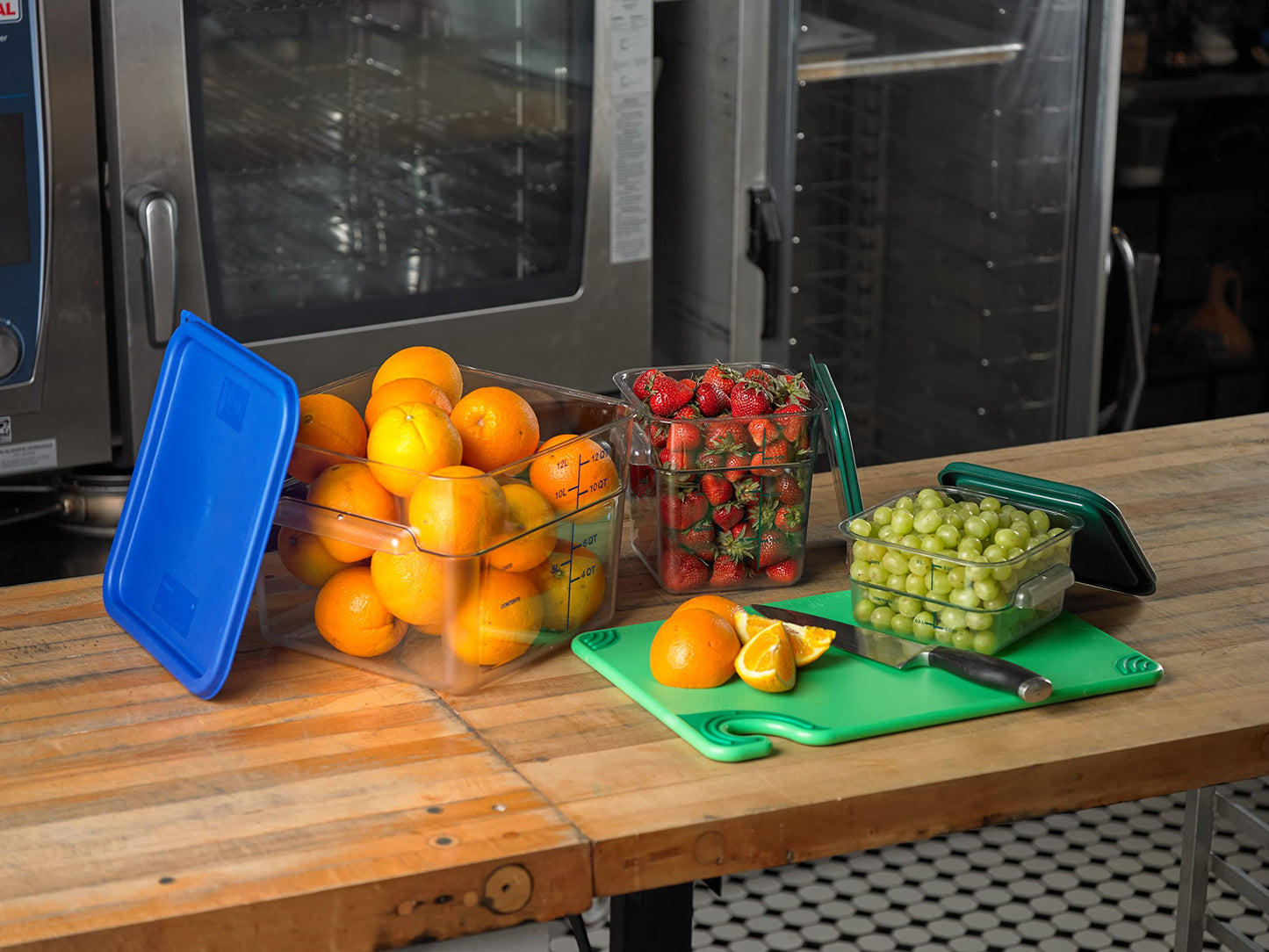 Carlisle FoodService Products Squares Square Food Storage Container with Stackable Design for Catering, Buffets, Restaurants, Polycarbonate (Pc), 4…