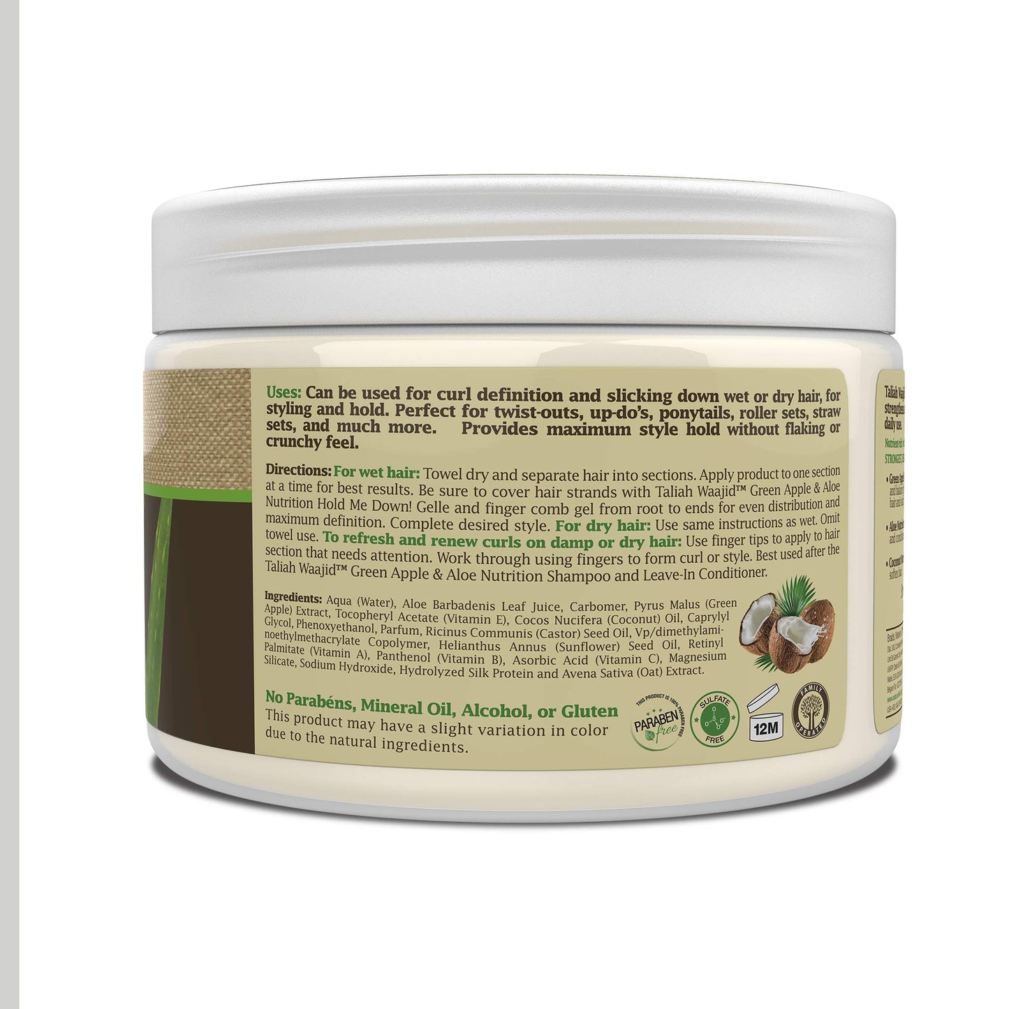 Taliah Waajid Green Apple & Aloe Nutrition Hold Me Down! Gelle 12oz