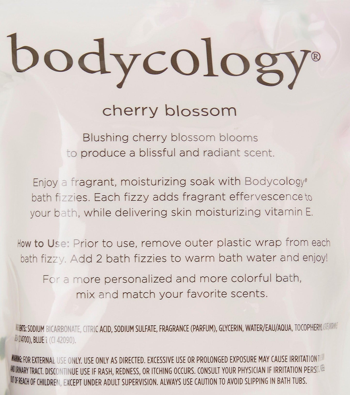 Bodycology Cherry Blossom Bath Fizzies Soak Balls, 8 Count