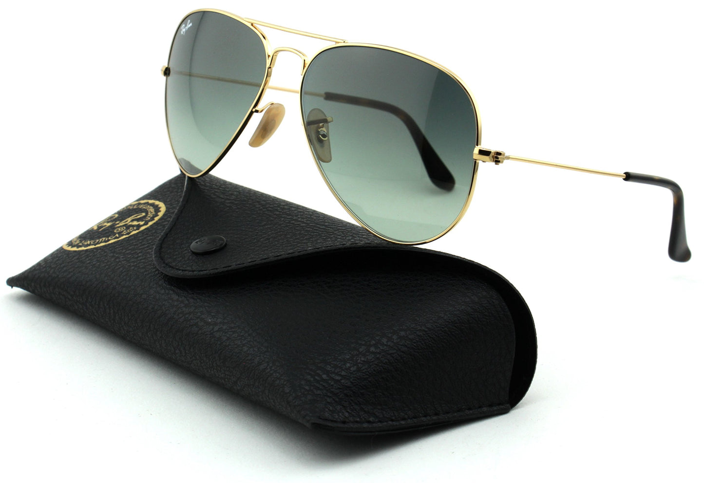 Ray-Ban unisex adult RB3025 Gradient sunglasses, Gold Frame/Light Grey Gradient Lens 181/71, Medium US