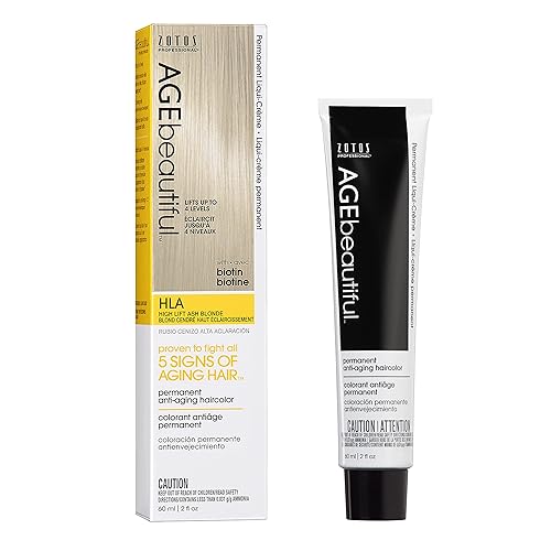 AGE beautiful Permanent Hair Color Dye Liqui Creme | 100% Gray Coverage | Anti-Aging Haircolor | Biotin for Thicker, Fuller Hair | Professional Salon