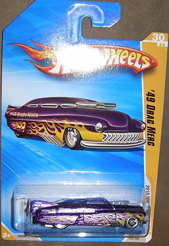 2010 HOT WHEELS 030/240 NEW MODELS 30/44 PURPLE WITH FLAMES '49 DRAG MERC ()