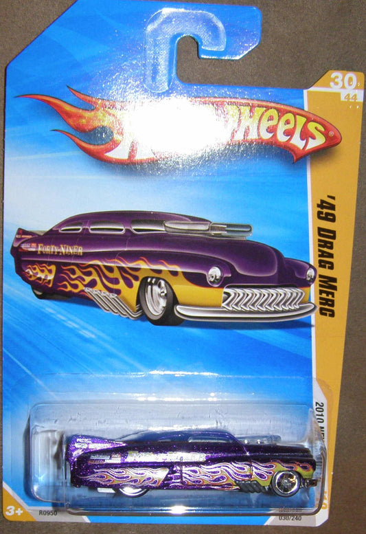 2010 HOT WHEELS 030/240 NEW MODELS 30/44 PURPLE WITH FLAMES '49 DRAG MERC ()