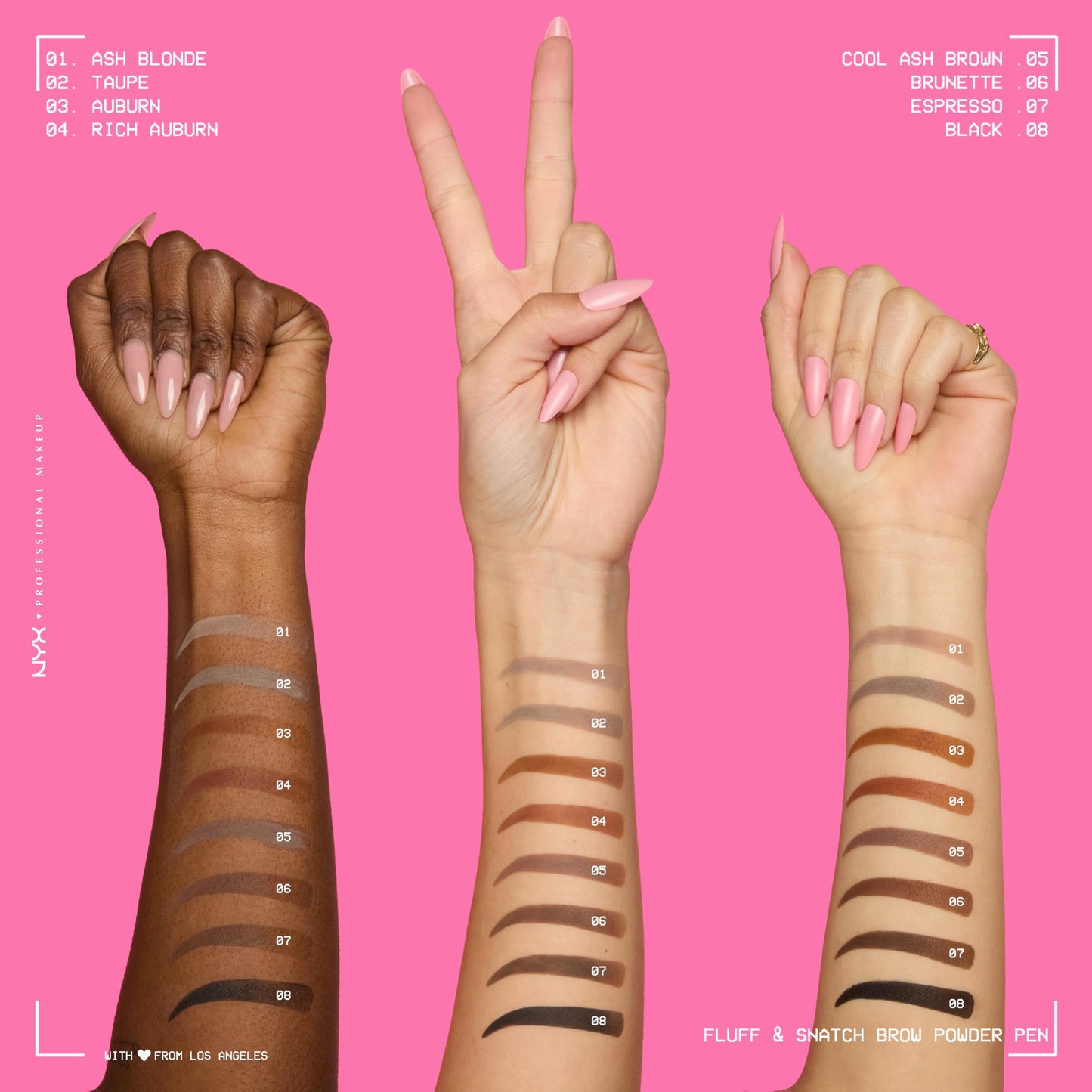 NYX PROFESSIONAL MAKEUP Fluff & Snatch Brow Powder Pen, Cream To Powder Eyebrow Pen For Soft, Defined Brows, Smudge and Transfer-Resistant Formula