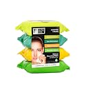 Global Beauty Care Assorted Makeup Remover Wipes Variety Pack - Green Tea, Aloe Vera, Vitamin C & Cucumber Extract Facial Cloths, Removes Waterproof