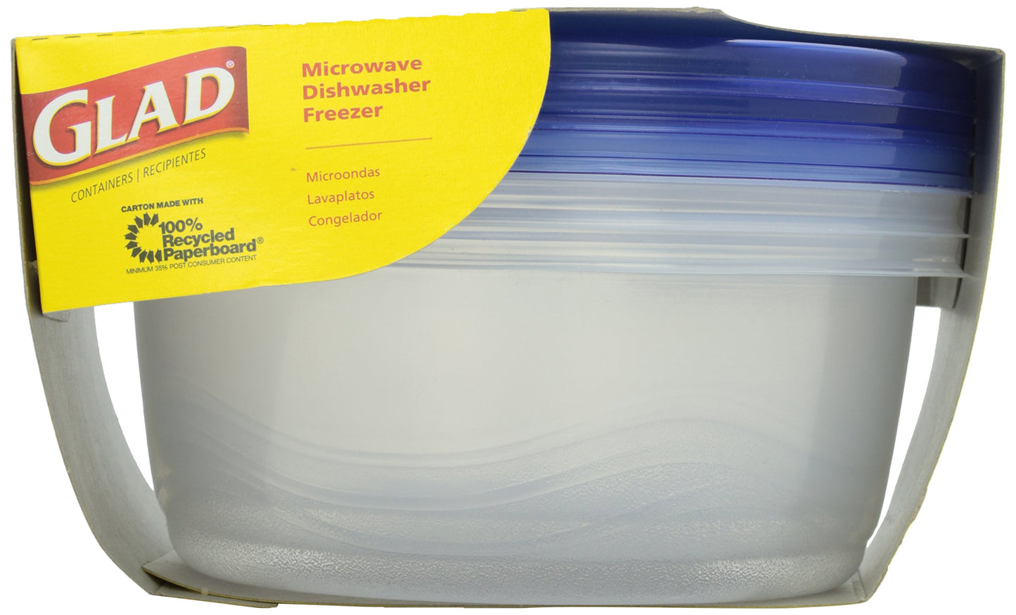 Glad Ware Big Bowl Containers with Lids, Round Size, 3 ct, 48 ounce