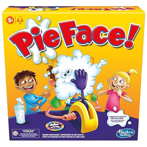 Hasbro Gaming Pie Face Game | Whipped Cream Family Board Game for Kids | Ages 5 and Up | for 2 or More Players | Funny Preschool Games | Kids Gifts