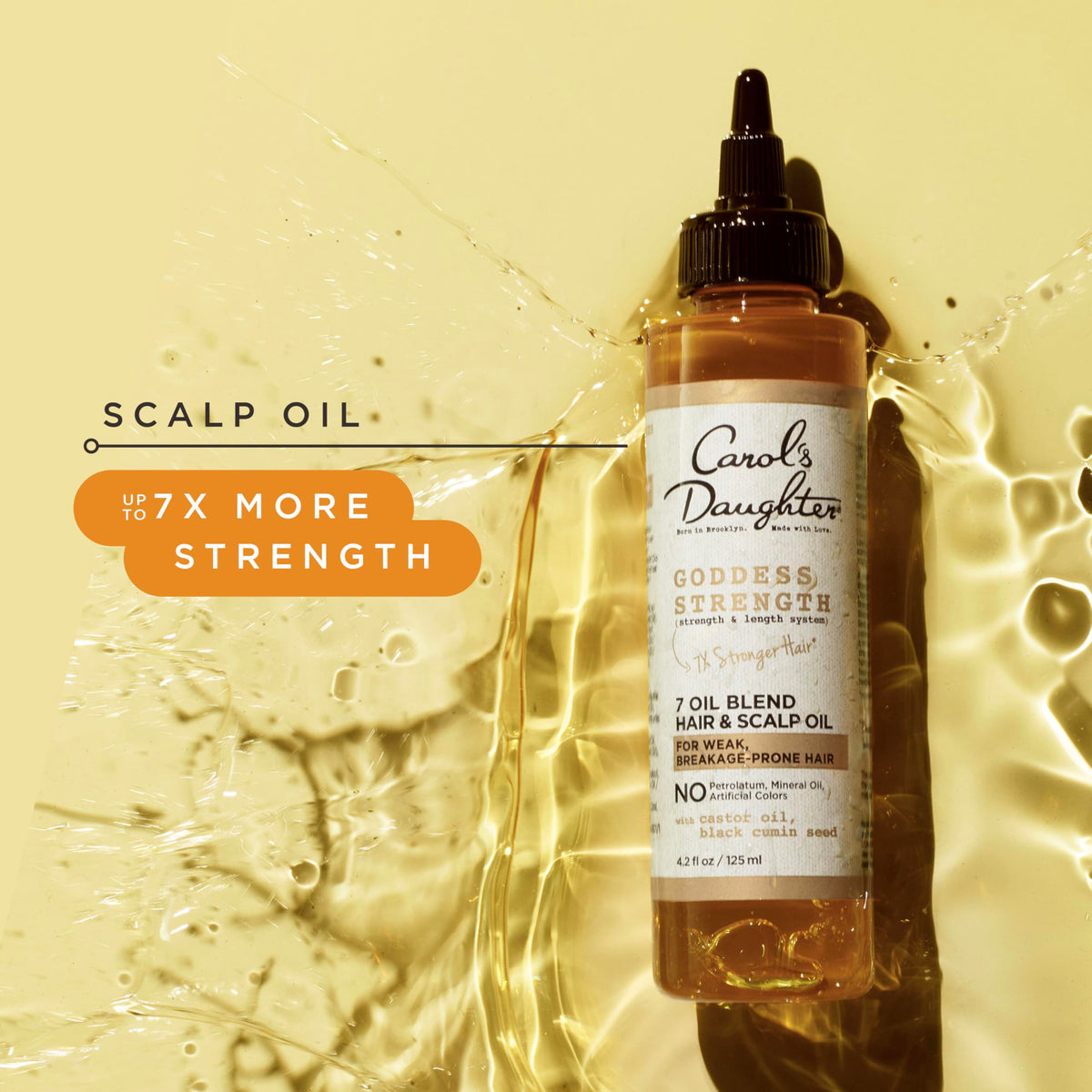 Carol's Daughter Goddess Strength 7 Oil Blend Scalp and Hair Oil for Waves, Coils and Curls, Hair Treatment with Castor Oil, 4.2 Fl Oz Beauty and Personal Care Carol's Daughter