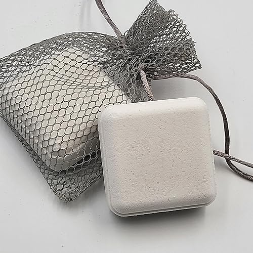Essential Oil Shower Steamers XL with mesh Shower Steamer Bag and Glossy Laminate Box. (Headache Relief)