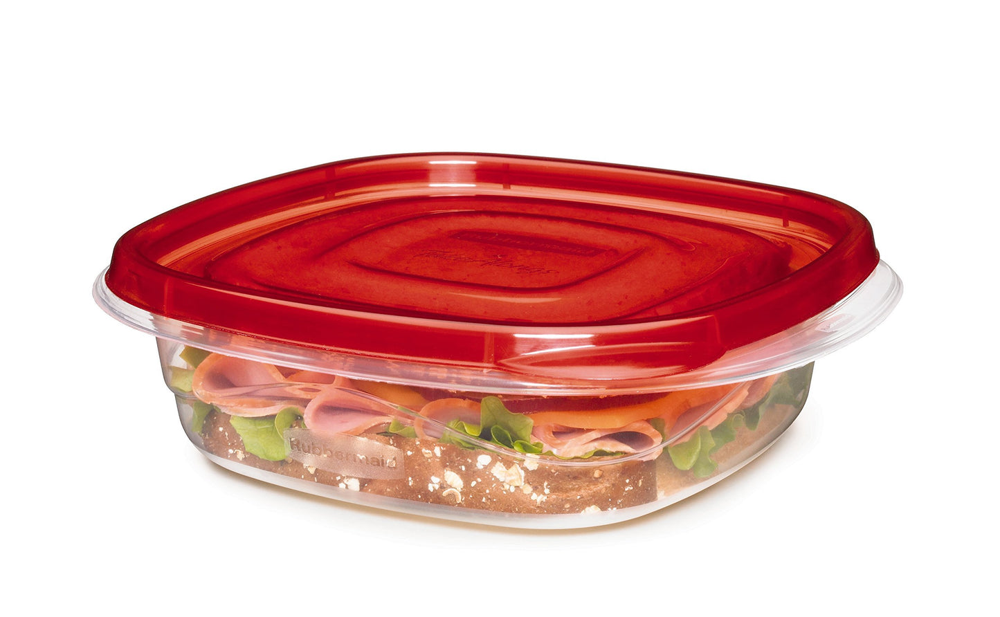 Rubbermaid TakeAlongs Square Food Storage Containers, 2.9 Cup, Tint Chili, 2 Count