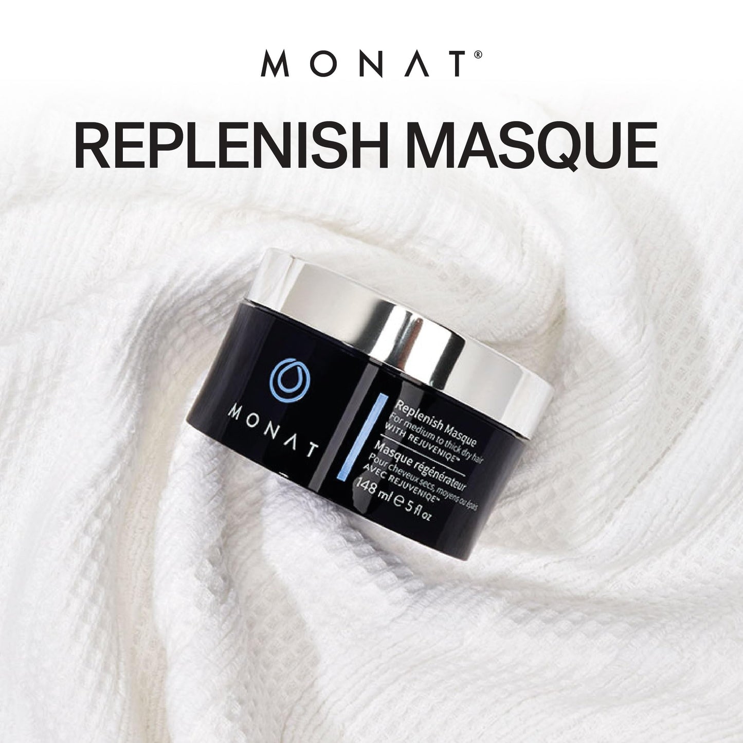 MONAT Replenish™ Masque Infused with Rejuveniqe® - Hair Masque that Deeply Condition Medium to Thick Hair. Hydrating Hair Mask w/Pea Extract & Vegan